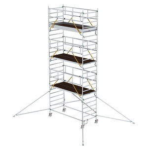 Günzburger Steigtechnik Rollgerüst SG 1,35 x 3,0 m mit Ausleger & Doppel-Plattform