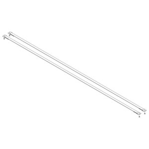 Günzburger Steigtechnik Spreizsicherung Gurtband 2000 mm mit Befestigungsplatten 1 Satz = 2 Stück, inkl.