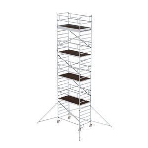 Günzburger Steigtechnik Rollgerüst 1,35x3,0 m mit Ausleger & Doppel-Plattform Plattformhöhe 8,35 m