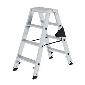 Günzburger Steigtechnik Stufen-Stehleiter beidseitig begehbar steckbar