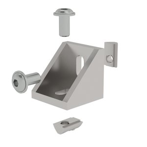 Günzburger Steigtechnik Montagesatz Eckwinkel für Aluminium Spezialprofil