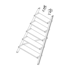 Günzburger Steigtechnik Aufstieg Podesttreppe 6 Stufen