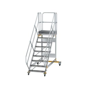 Günzburger Steigtechnik Plattformtreppe 45° fahrbar Stufenbreite 800 mm