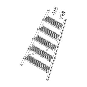 Günzburger Steigtechnik Aufstieg Podesttreppe 6 Stufen