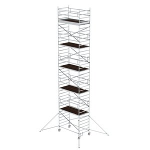 Günzburger Steigtechnik Rollgerüst 1,35 x 2,45 m mit Ausleger & Doppel-Plattform