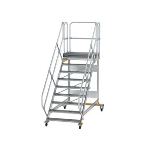 Günzburger Steigtechnik Plattformtreppe 45° fahrbar Stufenbreite 1000mm