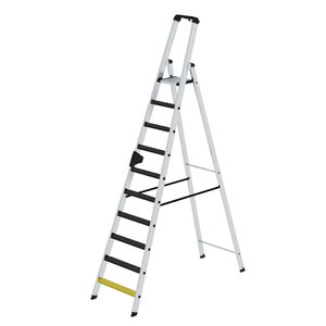 Günzburger Steigtechnik Stufen-Stehleiter einseitig begehbar mit clip-step R13