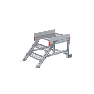 Euroline Anstieg 45 Grad, 600 mm Stufenbreite, Stufenausführung Stahl - Gitterrost