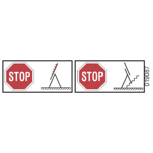 Günzburger Steigtechnik Sprossen-Aufkleber für Mehrzweckleiter (Stop)