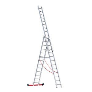 Euroline Alu-Mehrzweckleiter 3-teilig Nr. 30778, rollbar