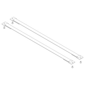 Günzburger Steigtechnik Spreizsicherung Gurtband 660 mm mit Befestigungsplatten 1 Satz = 2 Stück, inkl.