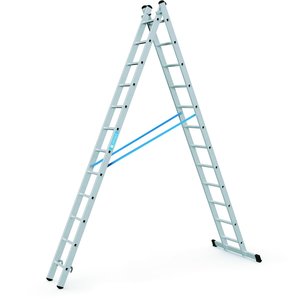 ZARGES Combimaster Plus X - Kombi-Steh-Schiebeleiter 2x12 Sprossen