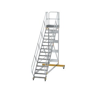Günzburger Steigtechnik Plattformtreppe 45° fahrbar Stufenbreite 800 mm