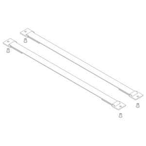 Günzburger Steigtechnik Spreizsicherung Gurtband 520 mm mit Befestigungsplatten 1 Satz = 2 Stück, inkl.