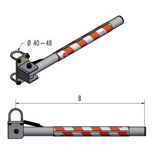 Hailo Professional Sicherheitsschranke, Edelstahl 1.4301