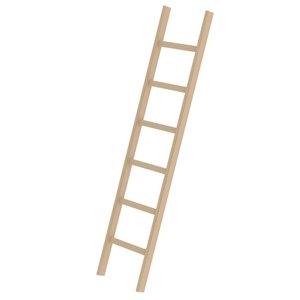 Günzburger Steigtechnik Sprossen-Anlegeleiter Holz ohne Traverse
