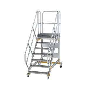 Günzburger Steigtechnik Plattformtreppe 45° fahrbar Stufenbreite 800 mm