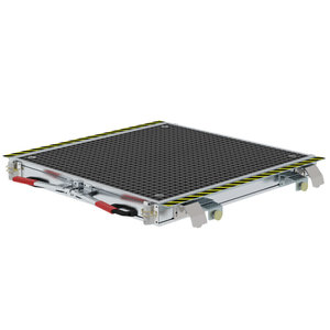 Günzburger Steigtechnik Gleispodest fahrbar GFK Gitterrost