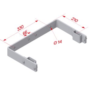 Hymer Wandhalter U-Form mittlere Bef.