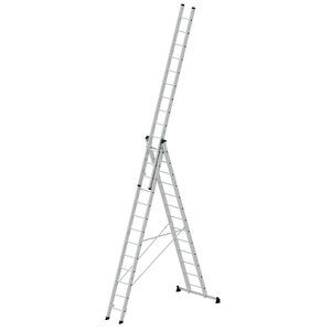 Günzburger Steigtechnik Mehrzweckleiter 3-teilig mit nivello®-Traverse
