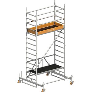 Layher Zifa P2 mit Uni Telegeländer und Fahrbalken - 0,75x1,80 m