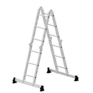 Günzburger Steigtechnik Vielzweckleiter 4-teilig mit nivello®-Traverse