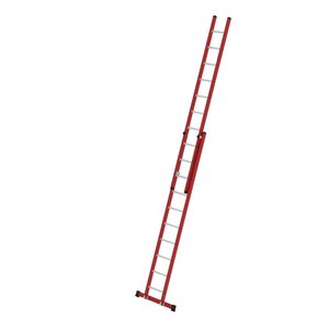 Günzburger Steigtechnik Sprossen-Schiebeleiter 2-teilig GFK/Alu mit Traverse