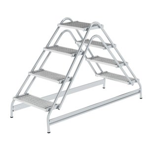 Günzburger Steigtechnik Arbeitspodest beidseitig begehbar Stahl-Gitterrost