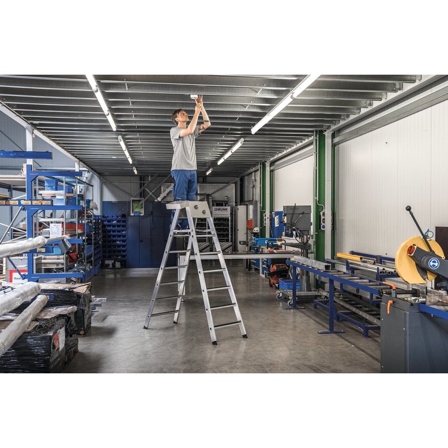 Günzburger Steigtechnik Sicherheits-Stufen-Stehleiter 2x6 Stufen