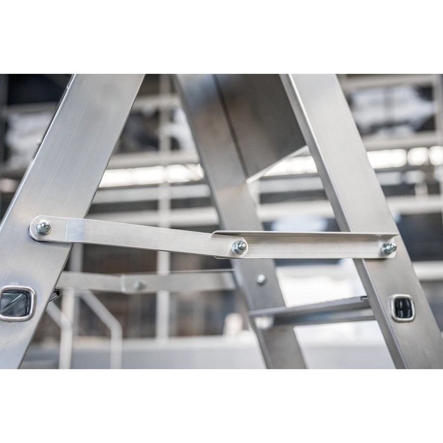 Günzburger Steigtechnik Sicherheits-Stufen-Stehleiter 2x6 Stufen