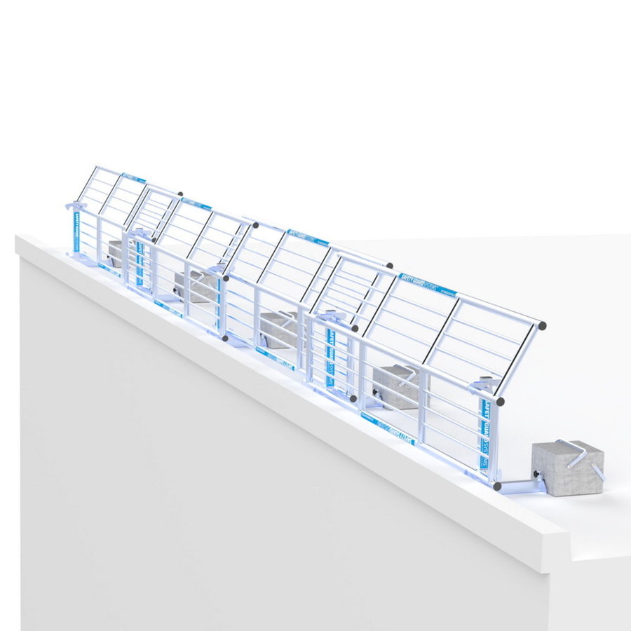 ASC Group SGS Slim PLUS - Dachrandsicherung für Flachdach Komplettset 12m