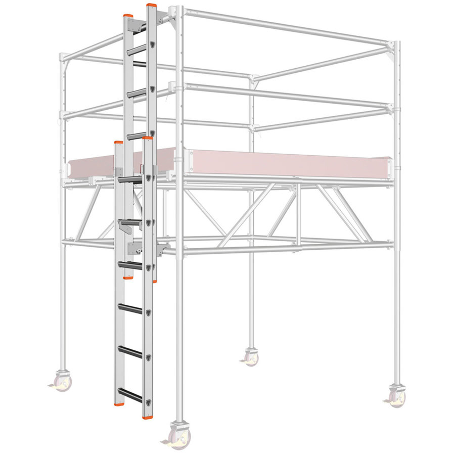 Layher Leiter für Staro Rollbock  2x6 Sprossen