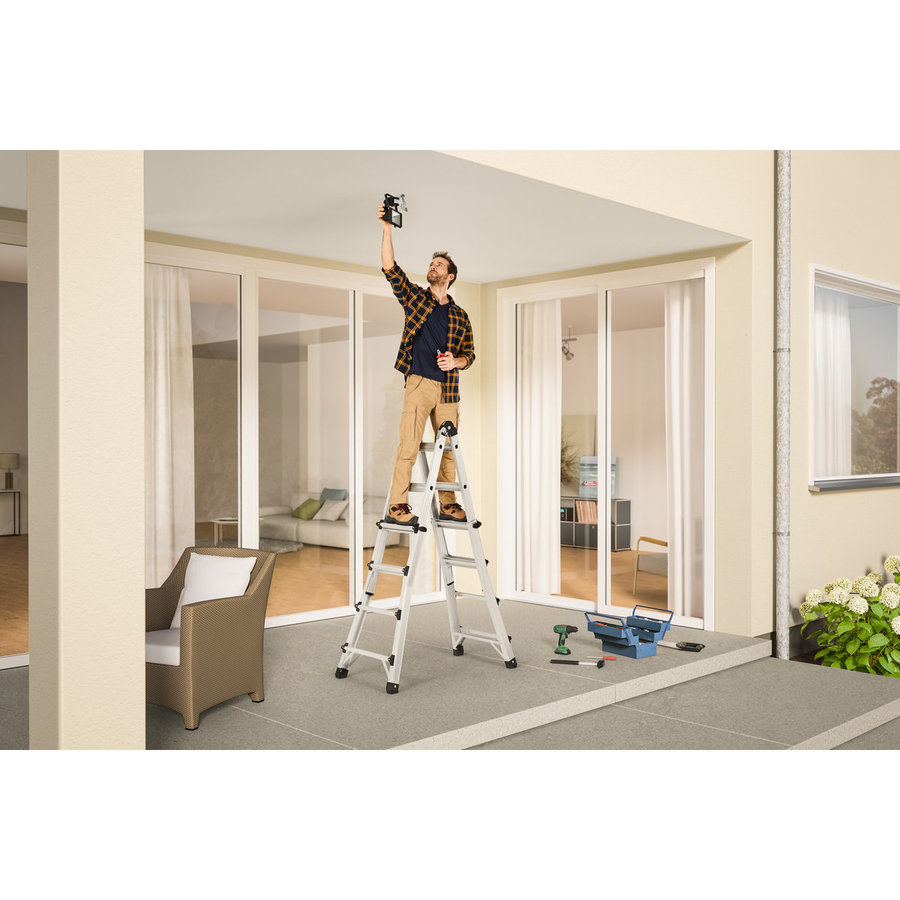 Hailo M80 Alu-Teleskopleiter 4x3 Sprossen