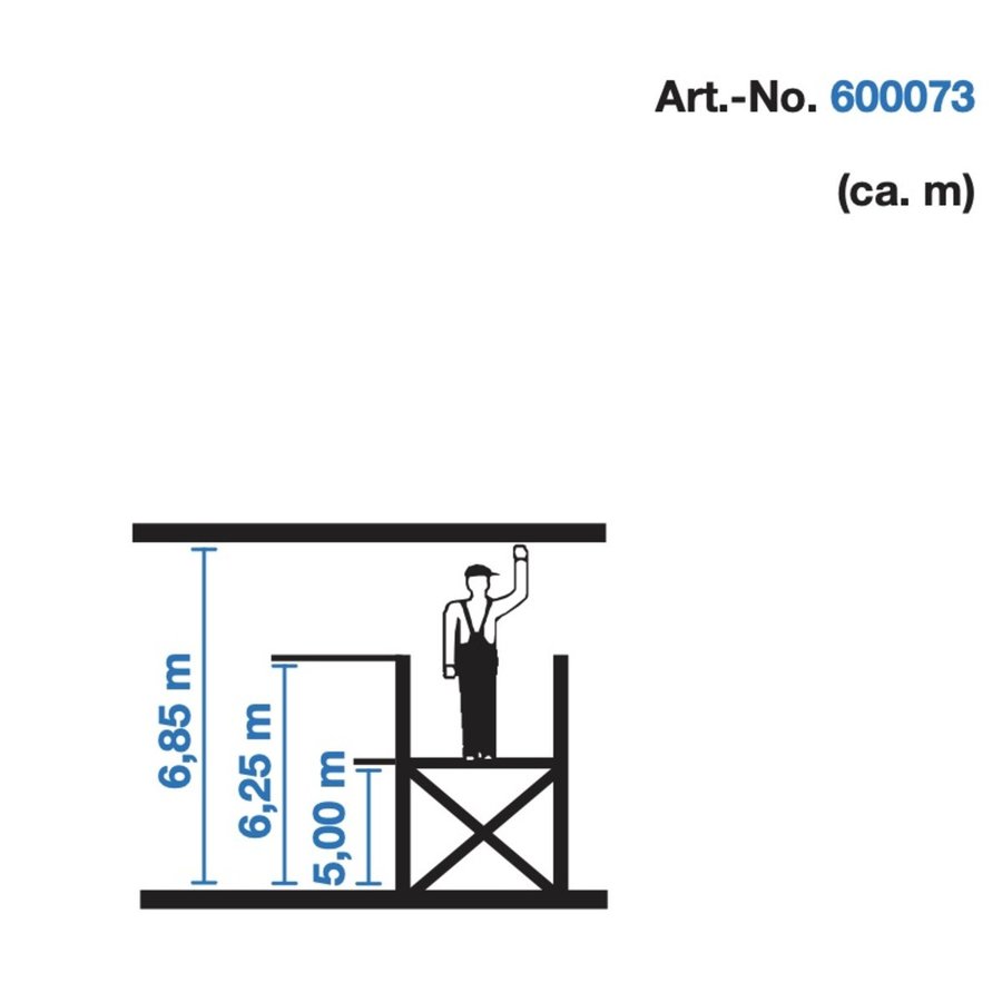 Krause Corda MobilTec Alu-Mobilgerüst AH 6.85m, mit Rollen
