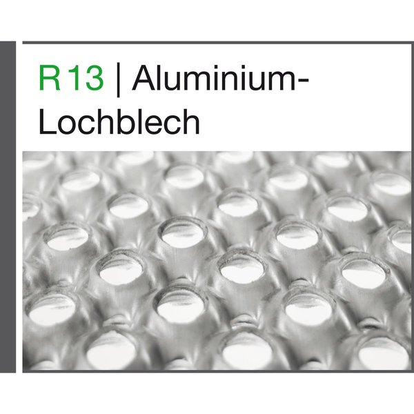 Günzburger Steigtechnik Mehrpreis pro Stufe Stufenbelag Aluminium-Lochblech 600 mm
