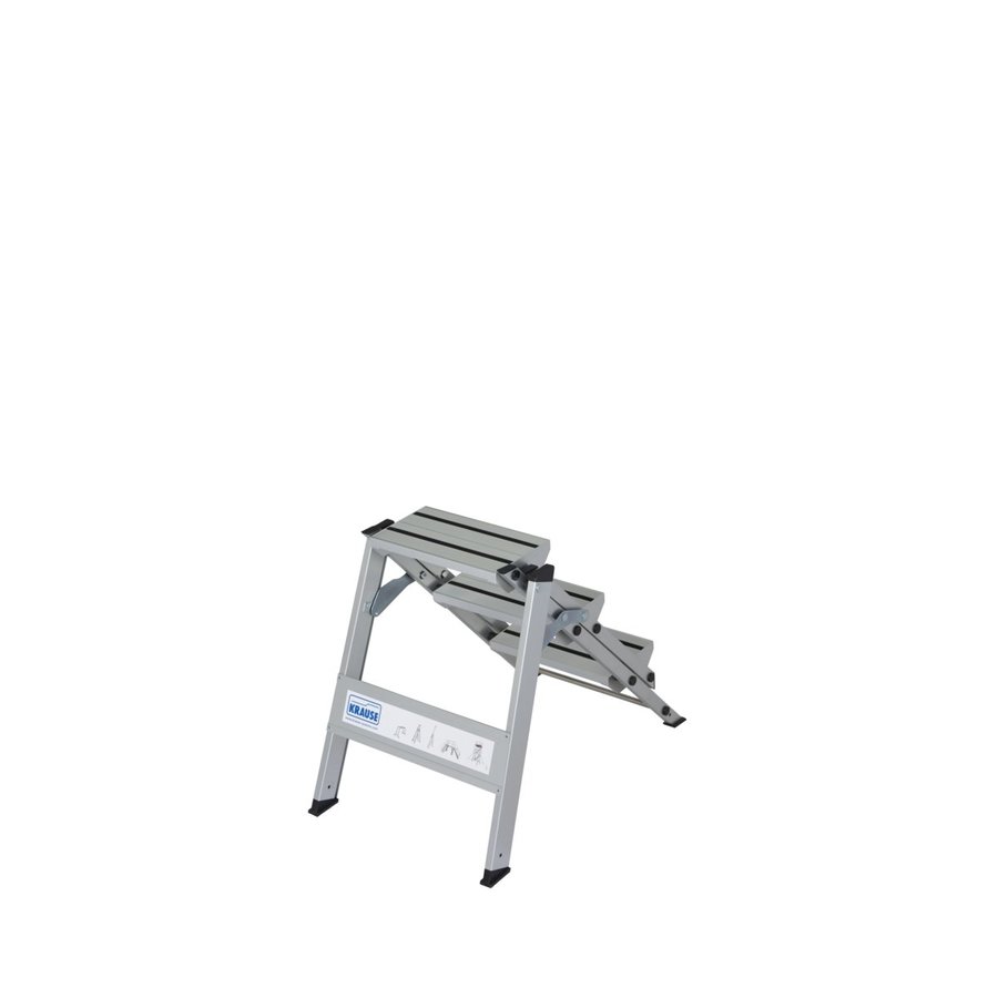 Krause STABILO klappbare Sicherheitstreppe ohne Bügel 3 Stufen