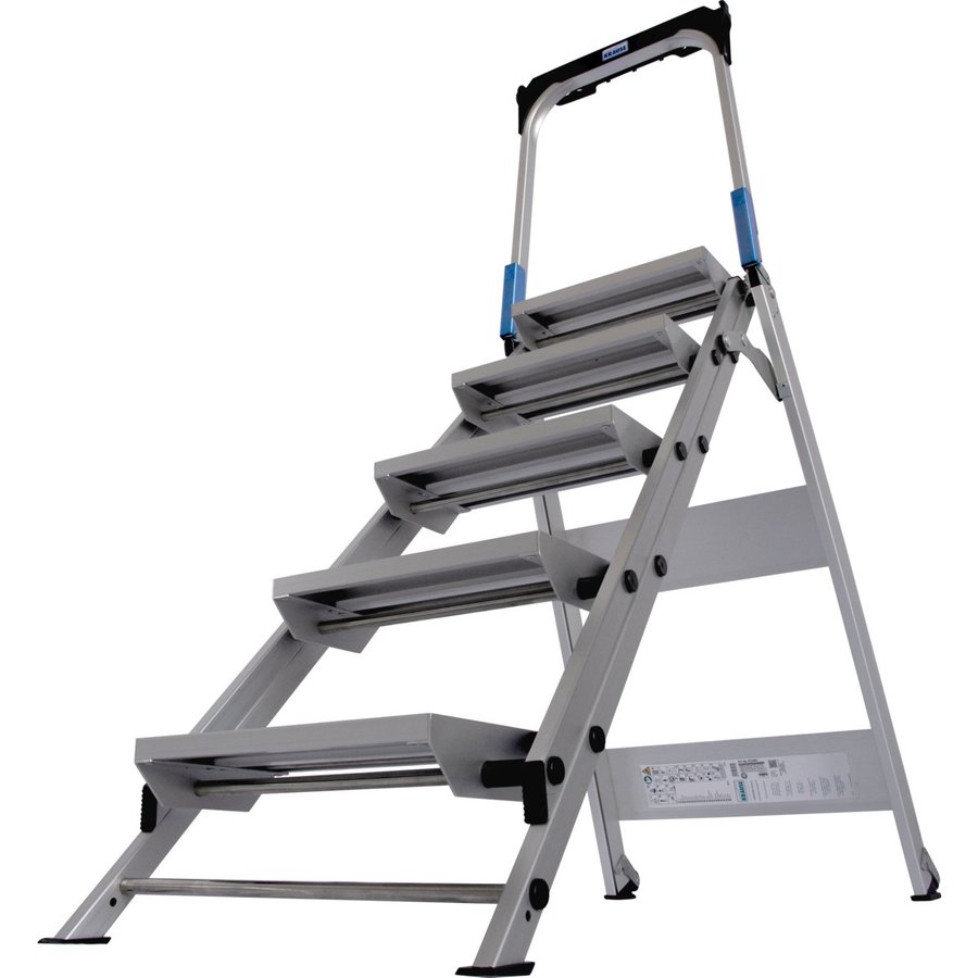 Krause STABILO klappbare Sicherheitstreppe mit Bügel 5 stufig