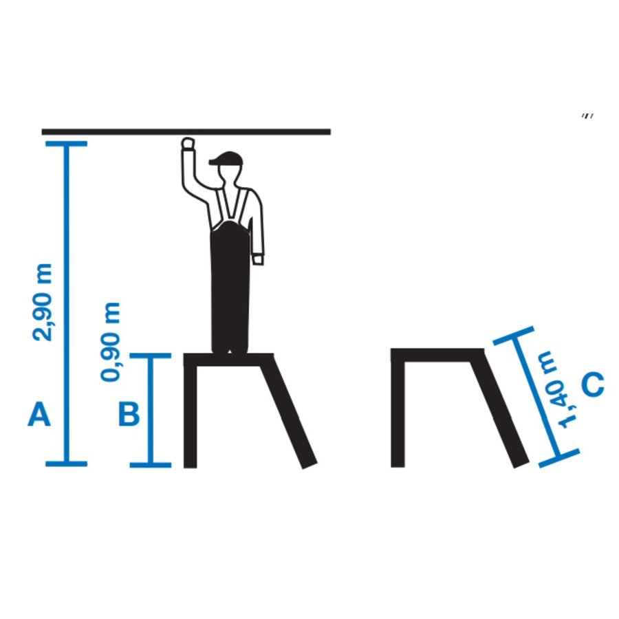 Krause STABILO klappbare Sicherheitstreppe mit Bügel 4 stufig