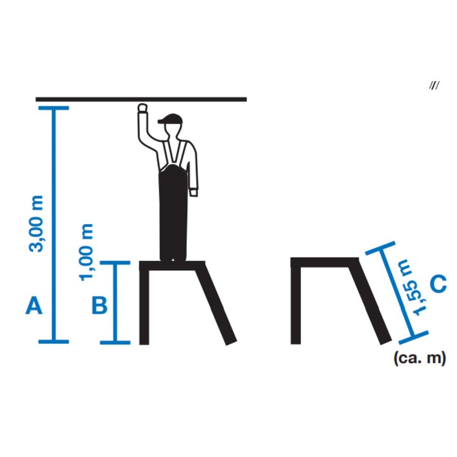 Krause STABILO klappbare Sicherheitstreppe mit Bügel 5 stufig