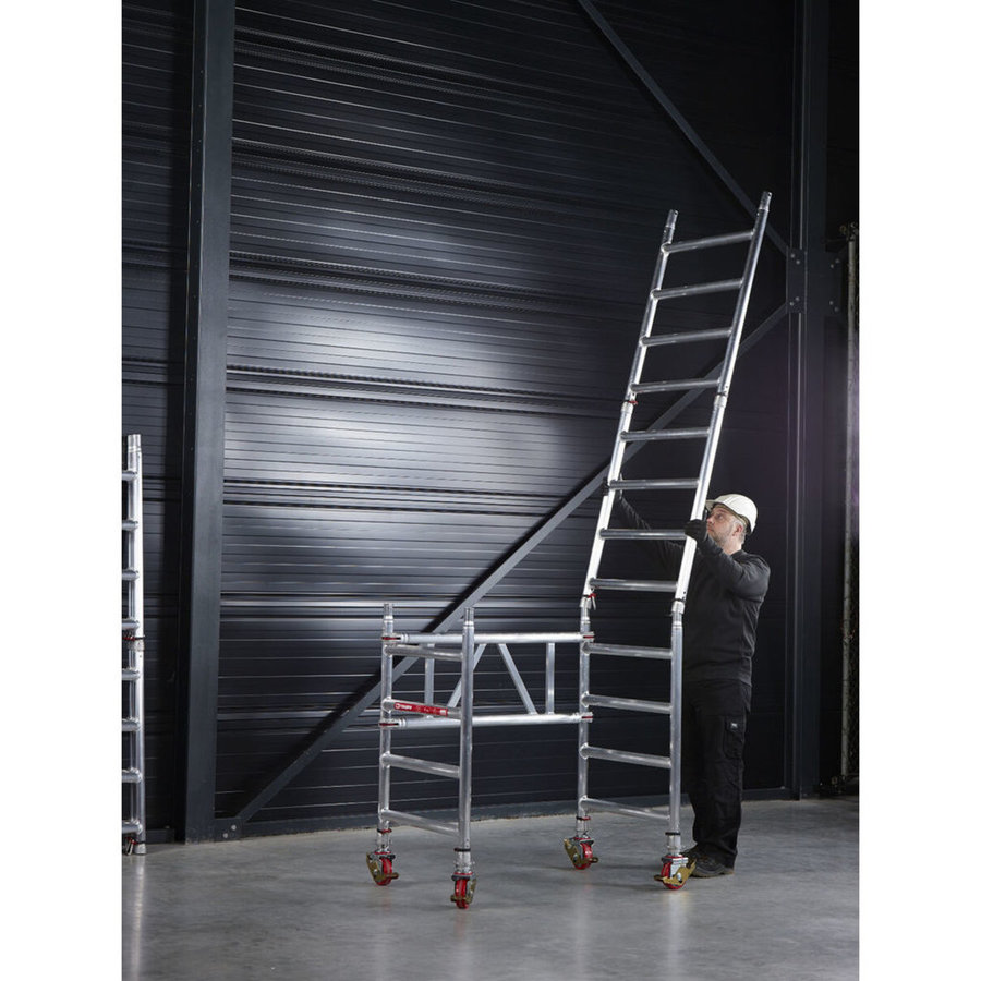 Altrex AKTION MiTower AH 6,2m + Taurus TDO gratis  1-Personen-Schnellbau-Fahrgerüst mit Fiber-Deck®-Plattform + Stufenstehleiter 2x4 mit Bügel