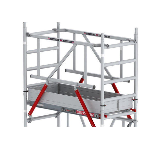 Altrex MiTower PLUS mit Fiber-Deck®-Plattform und Safe-Quick® Geländern Arbeitshöhe bis 7,2m