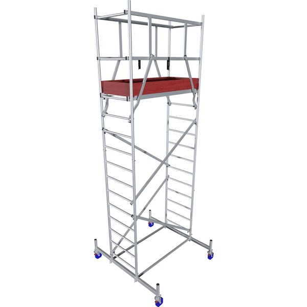 Krause Corda MobilTec - Alu Mobilgerüst mit Rollen 125 mm AH 6,85m