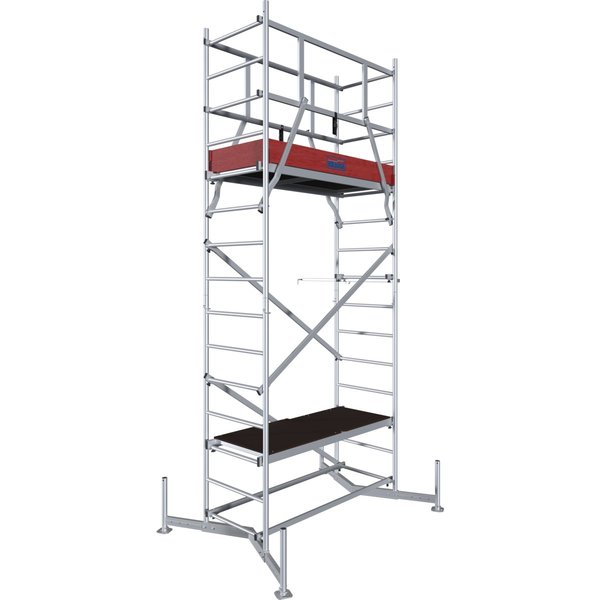 Krause ClimTec GrundGerüst + 1. Aufstockung ohne Rollen Arbeitshöhe bis ca. 5m