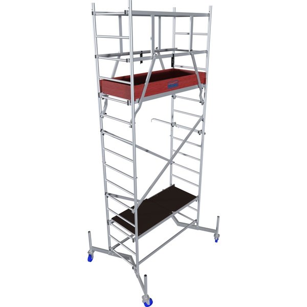 Krause ClimTec GrundGerüst & 1.Aufstockung mit 125mm Fahrrollen Arbeitshöhe bis ca. 5m