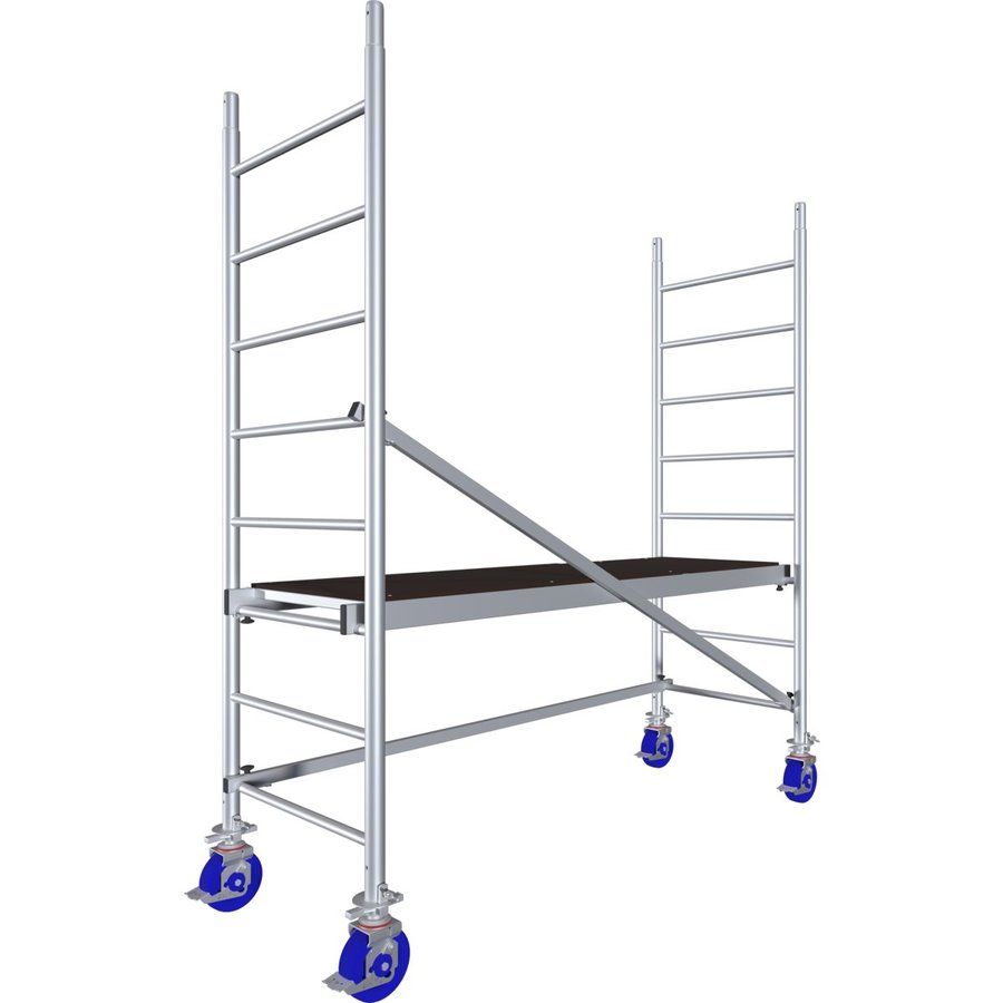 Krause ProTec Alu-FahrGerüst mit höhenverstellbaren Rollen Arbeitshöhe ca. 2,90 m