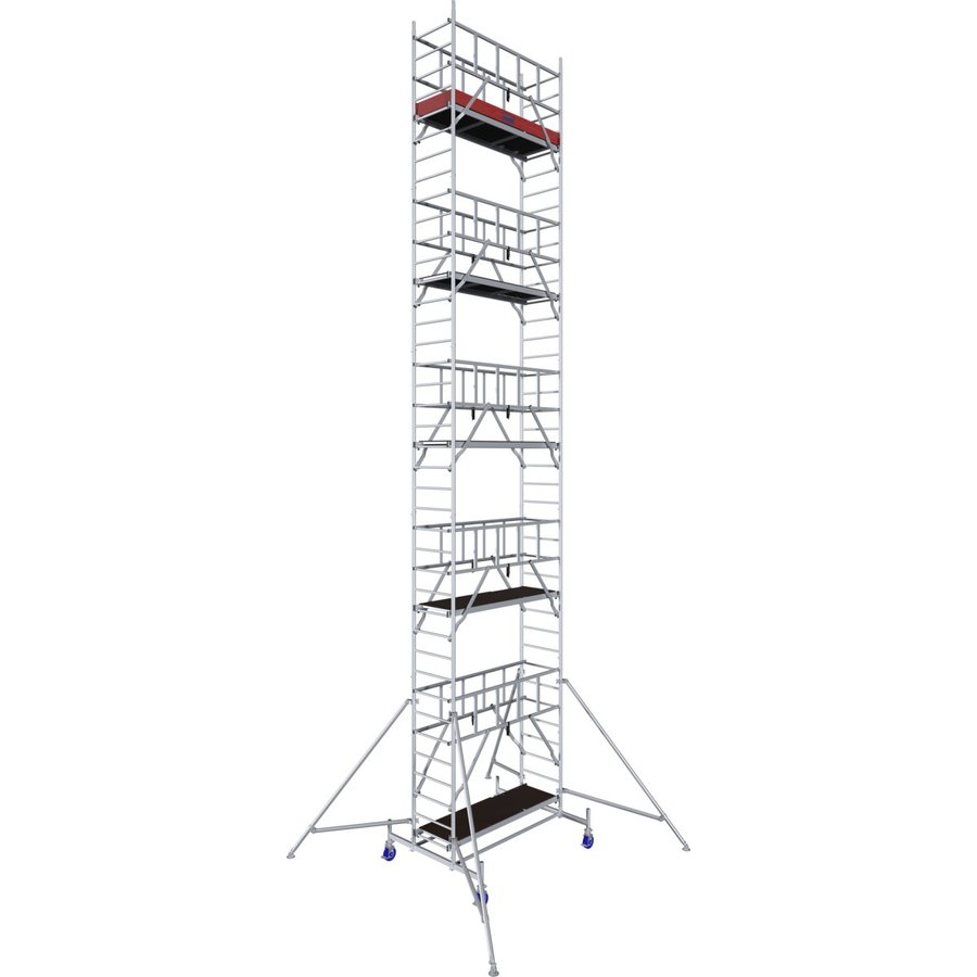 Krause ProTec Alu-FahrGerüst mit höhenverstellbaren Rollen Arbeitshöhe ca. 11,30 m