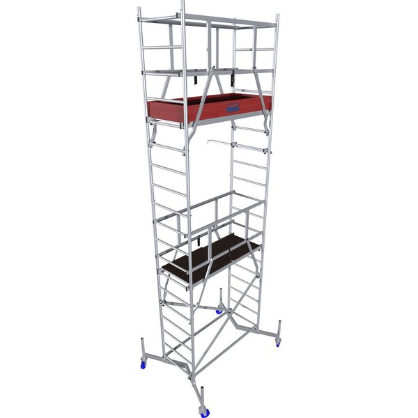 Krause ClimTec Arbeitsgerüst mit Rollen 125mm, Arbeitshöhe bis ca. 6m