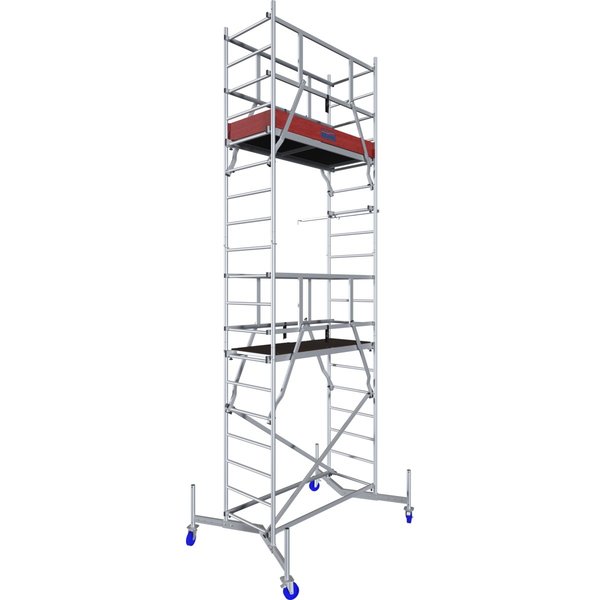 Krause ClimTec Arbeitsgerüst mit Rollen 125mm, Arbeitshöhe bis ca. 6m