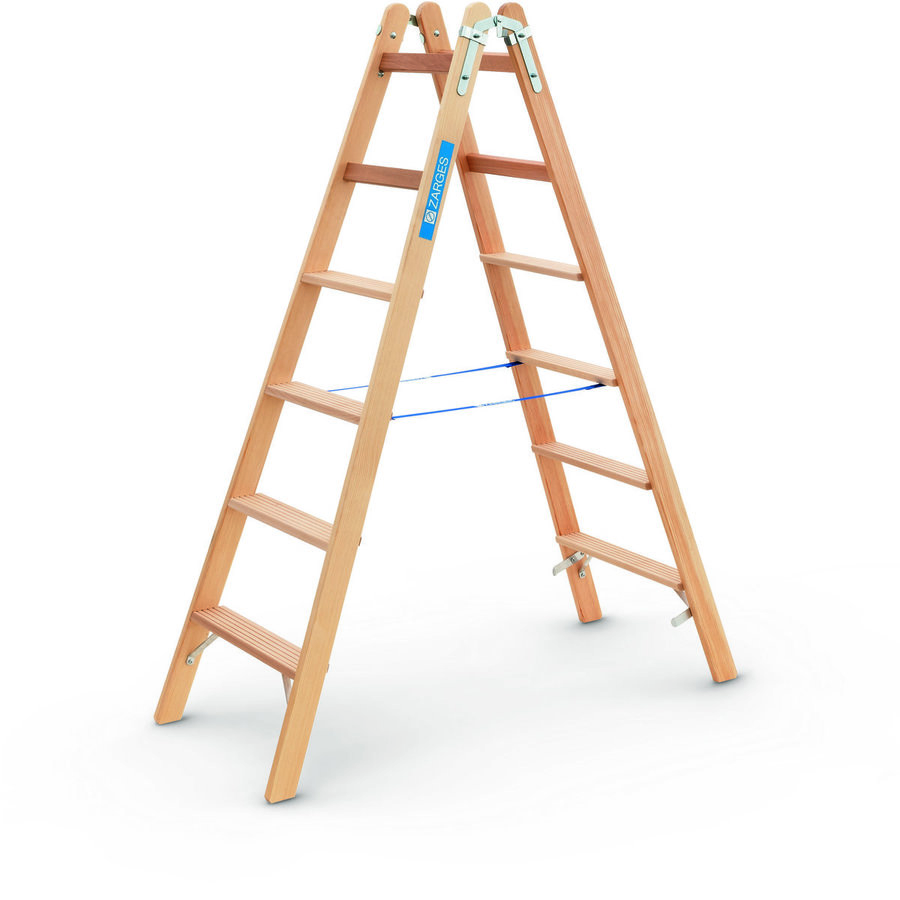 ZARGES Crestastep B - Holz-Stufenleiter 2 x 6 Stufen