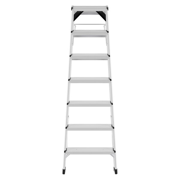 Hailo D60 StandardLine Alu-Doppelstufen-Klapptritt, 2 x 7 Stufen